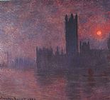 London Houses of Parliament at Sunset by Claude Monet